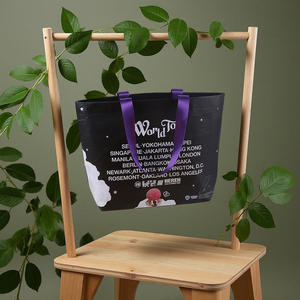 丽新布RPET环保购物袋韩国订单韩版ins风网红时尚包装塑料环保袋大容量