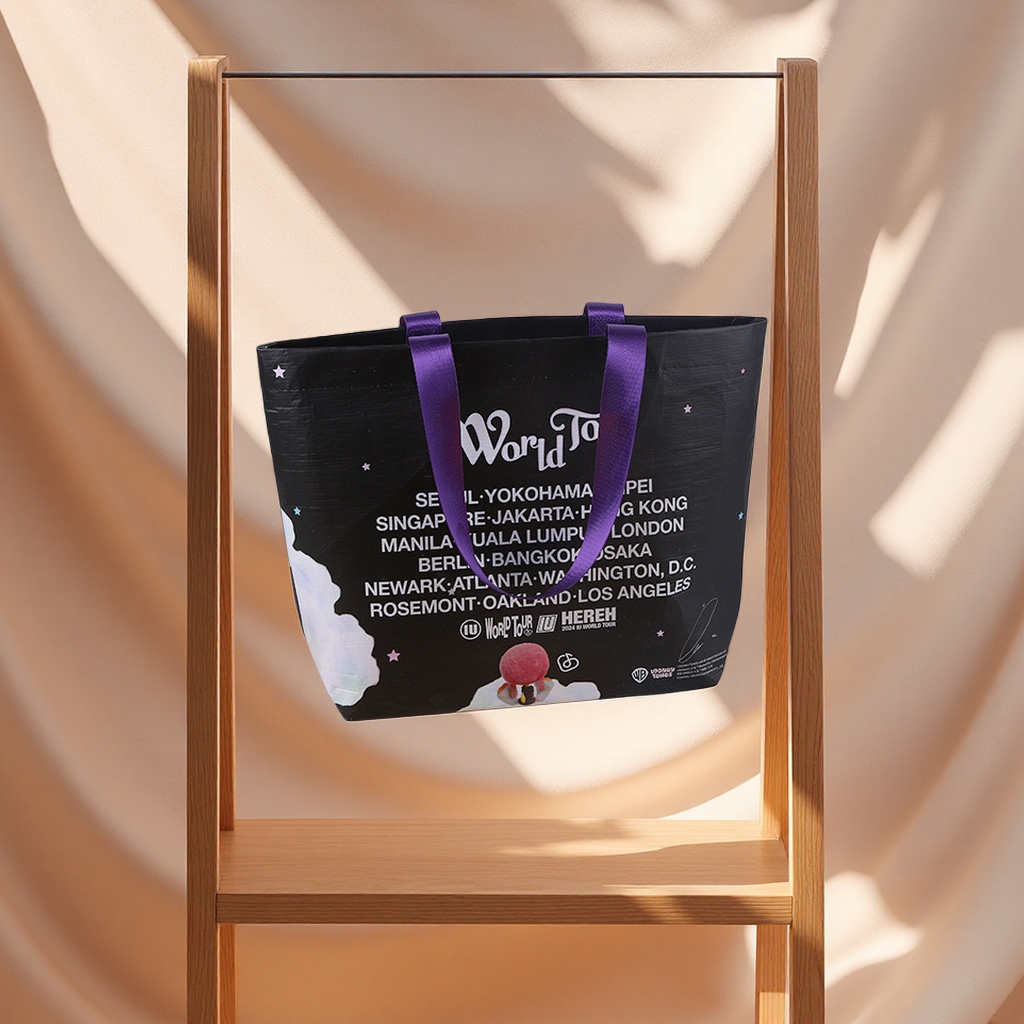 丽新布RPET环保购物袋韩国订单网红韩版ins风手提袋塑料包装袋耐用时尚环保