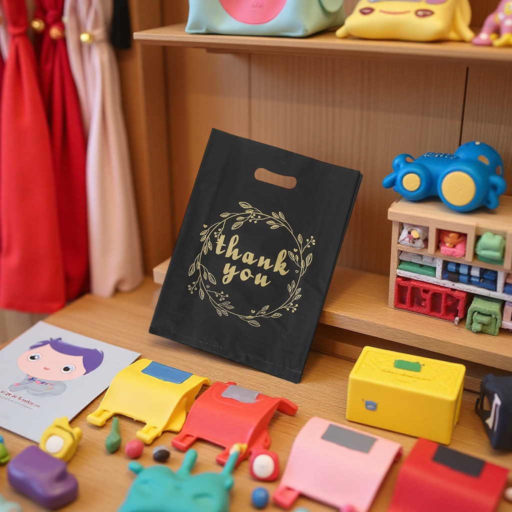 Thank you for your cartoon handbags, colorful clothing accessories, plastic bags and flat-mouth packaging bags details Picture