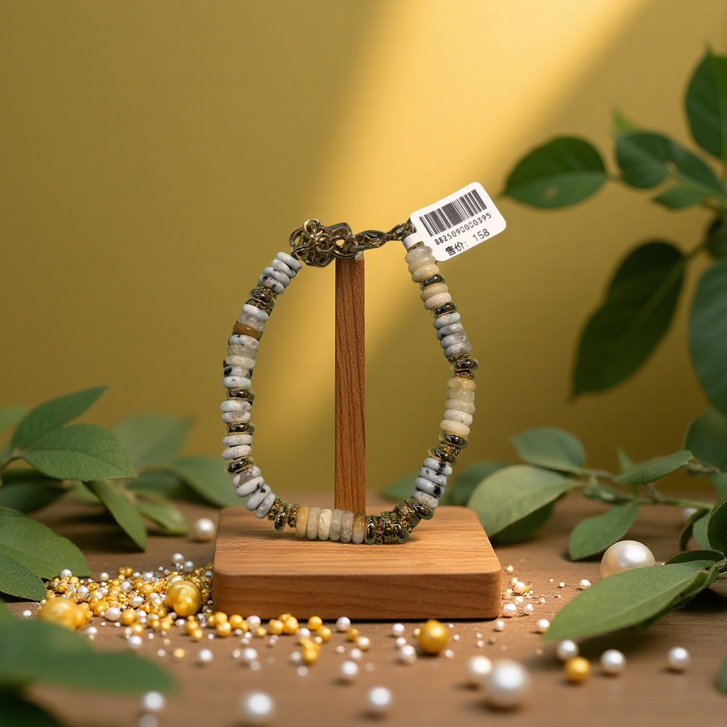 女款不规则百搭手链手镯金色手饰潮流碧玺手串男女通用时尚简约款115652363