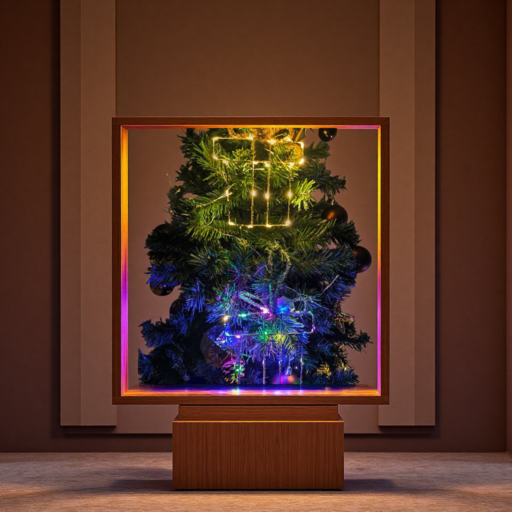Christmas cross-border illuminated decorative items, scene arrangement, gift boxes, led hanging decorations, Christmas trees, office culture, Christmas supplies Specification image
