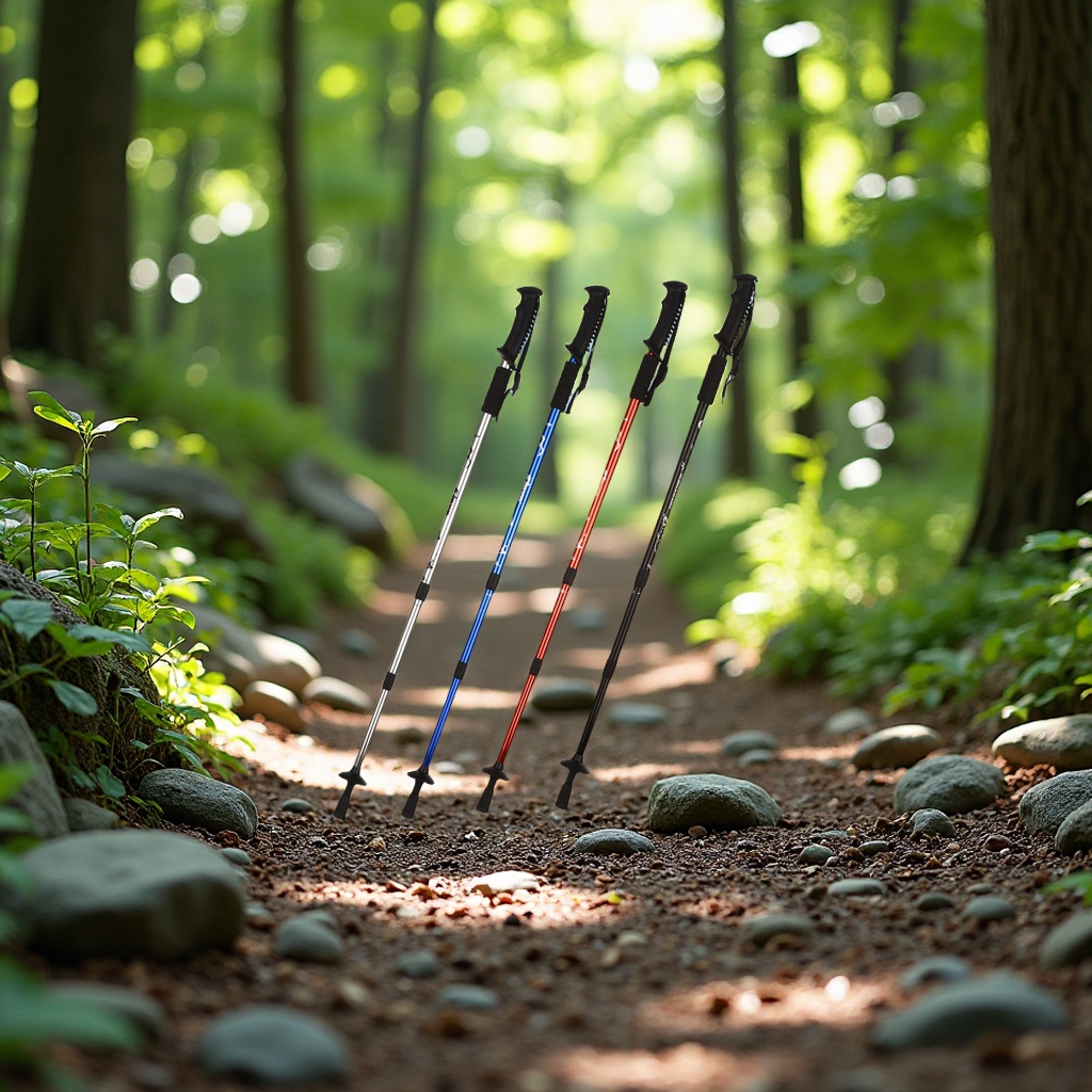 Cleye铝合金三节避震T柄登山杖徒步登山手杖户外运动野营滑雪用品轻便耐用