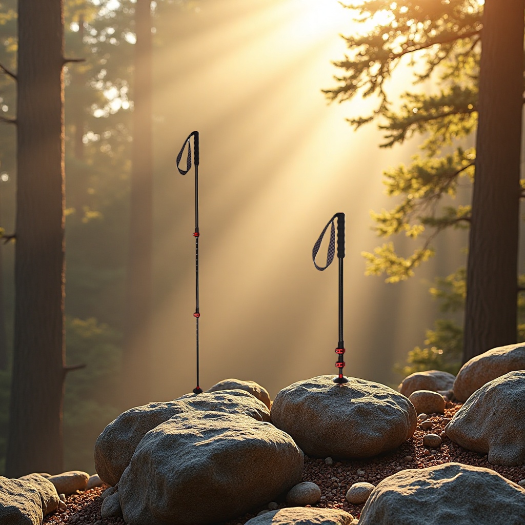 Wholesale of super-hard carbon telescopic trekking poles for men and women, outdoor anti-slip mountain camping sports, mountain climbing and skiing poles Specification image