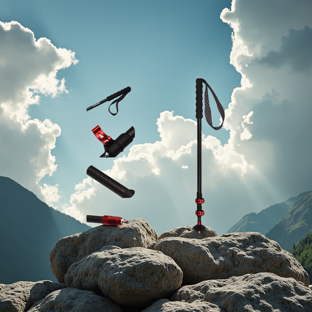 Wholesale of super-hard carbon telescopic trekking poles for men and women, outdoor anti-slip mountain camping sports, mountain climbing and skiing poles Application Scenario