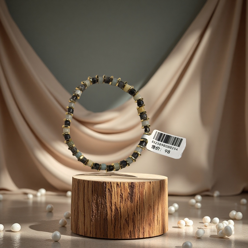 女款不规则百搭手链手镯金色手饰潮流碧玺手串男女通用时尚简约款120621692