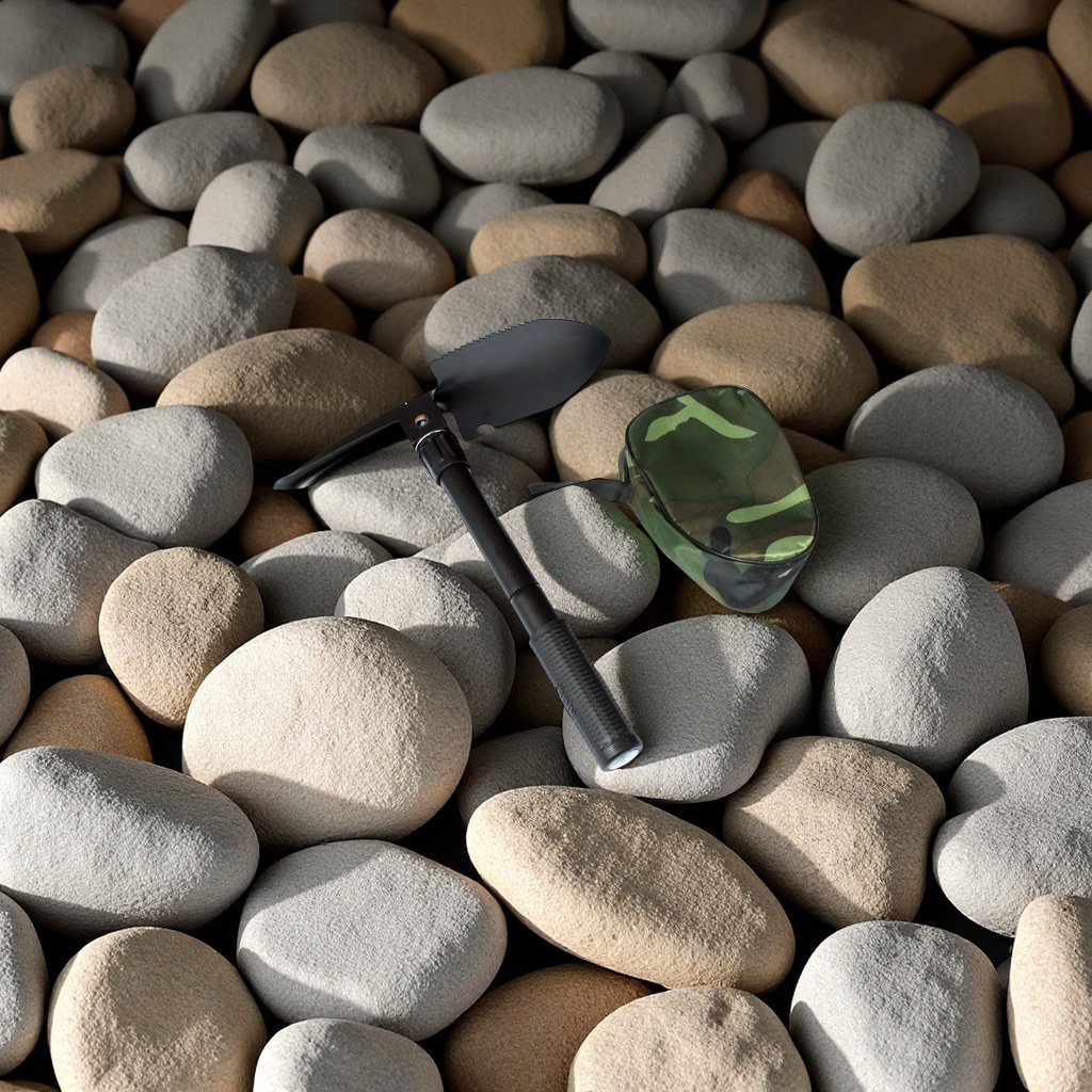 Multi-functional folding engineer shovel, shovel, camping survival emergency equipment, portable small hardware tools, agricultural shovel details Picture