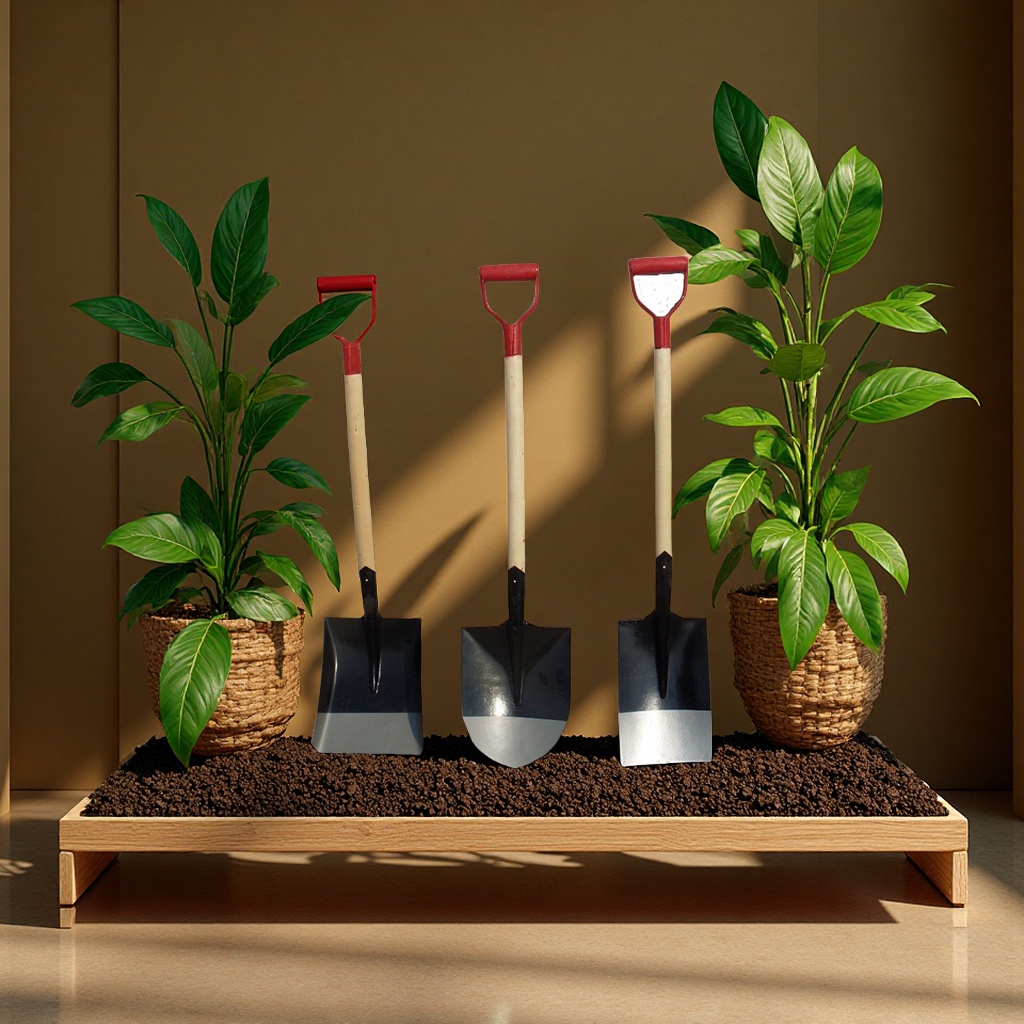 高碳钢农用挖土铲子园林工具木柄铁锹铁锨耐用钢锹农家必备五金工具