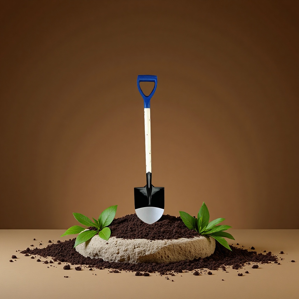 High-carbon steel agricultural digging shovel, garden tools, wooden-handled shovel, durable steel shovel, essential hardware tools for farmers Item Picture