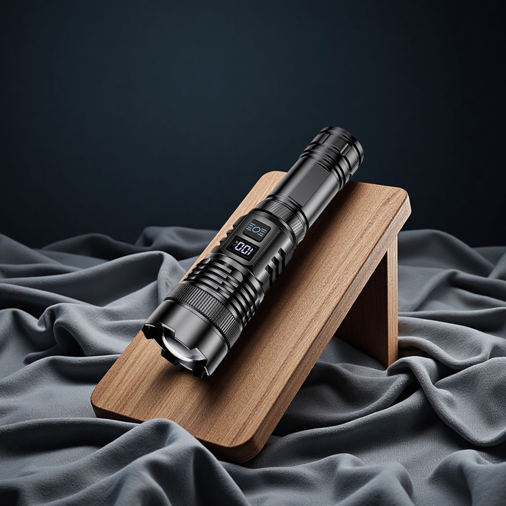 Cross-border multi-functional tactical flashlight, high-intensity laser cannon, outdoor zoom, digital display, charging, white laser lamp, special lighting fixture