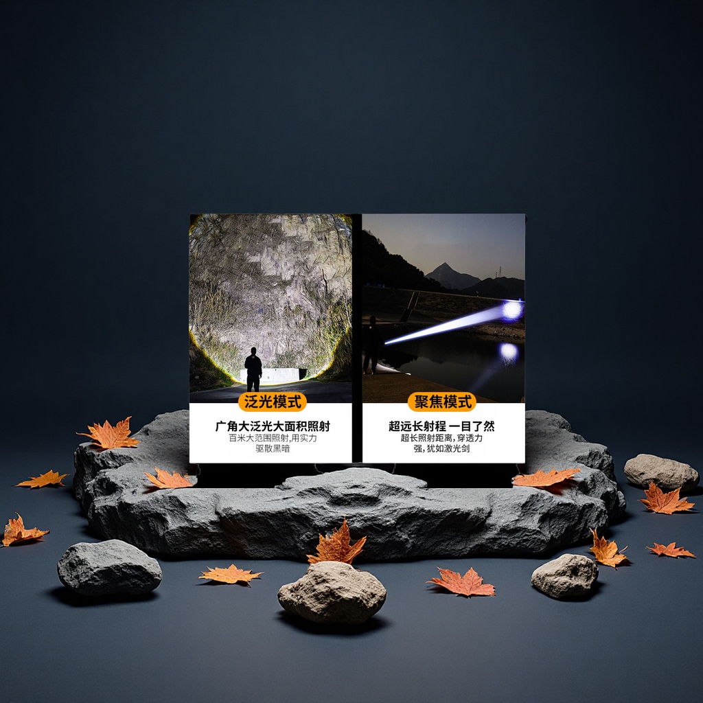 Cross-border tactical long-range flashlight, outdoor emergency lighting lamp, zoom long-range strong light, portable large laser lamp, lighting fixtures, dedicated Specification image