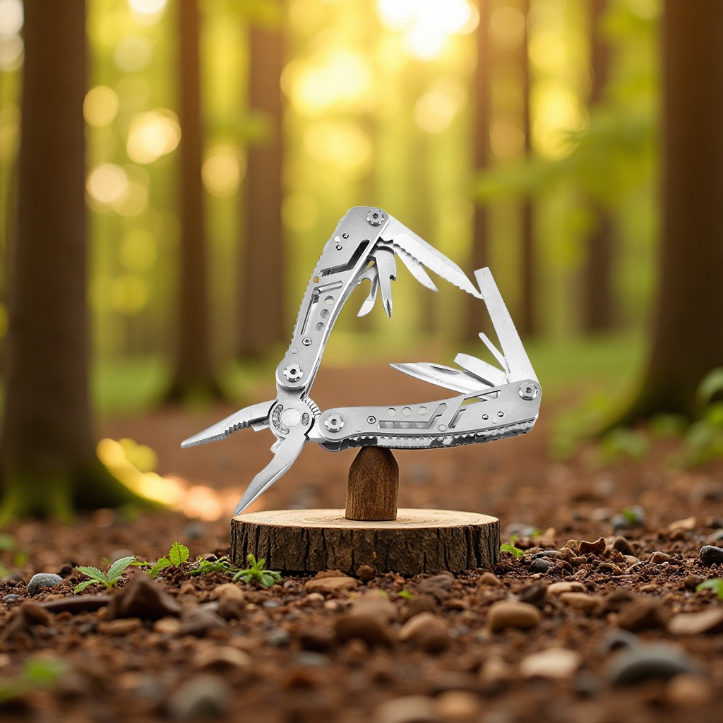 Outdoor camping multi-purpose folding tool combination pliers, emergency survival knife, portable hardware tool knife pliers, multi-functional portable Application Scenario