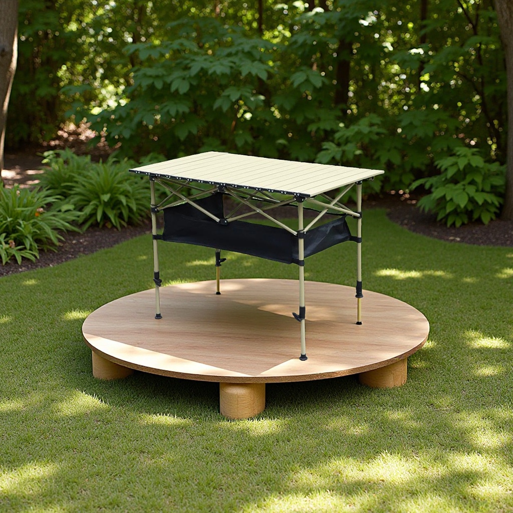 Outdoor camping portable folding table, picnic egg roll table, lightweight lifting multi-purpose stall table and chair set, simple home decoration furniture Application Scenario