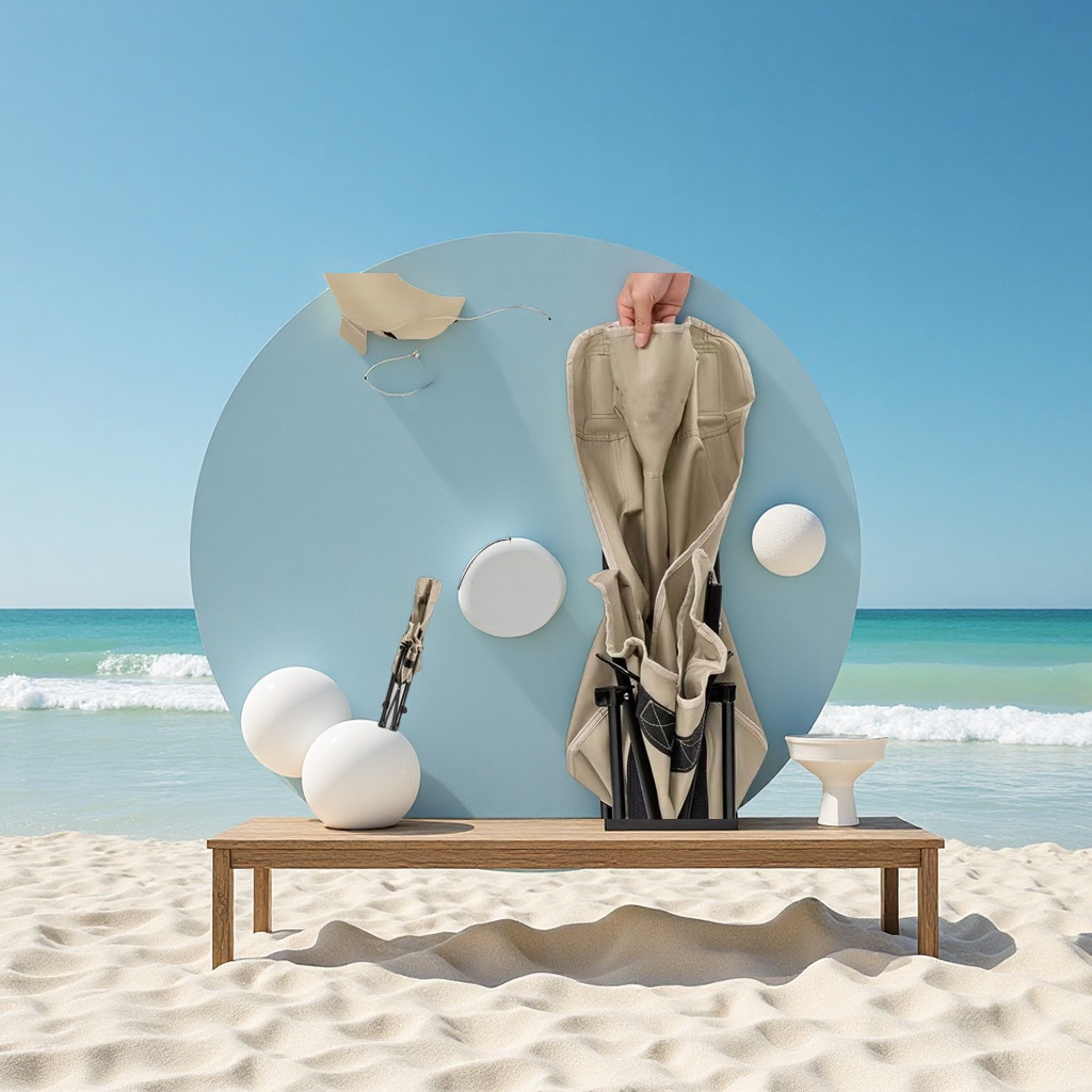 Moon Chair, outdoor folding beach chair, three-speed adjustable portable camping picnic, high-back sketching, leisure rocking chair Application Scenario