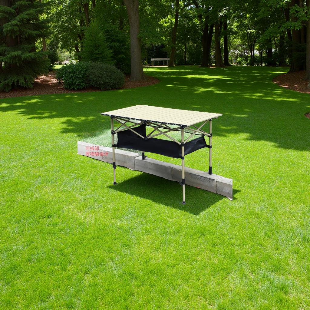 Outdoor adjustable height-adjustable table, portable egg roll table for setting up stalls and camping, outdoor car travel, picnic and barbecue table, leisure outdoor folding table and chair Item Picture
