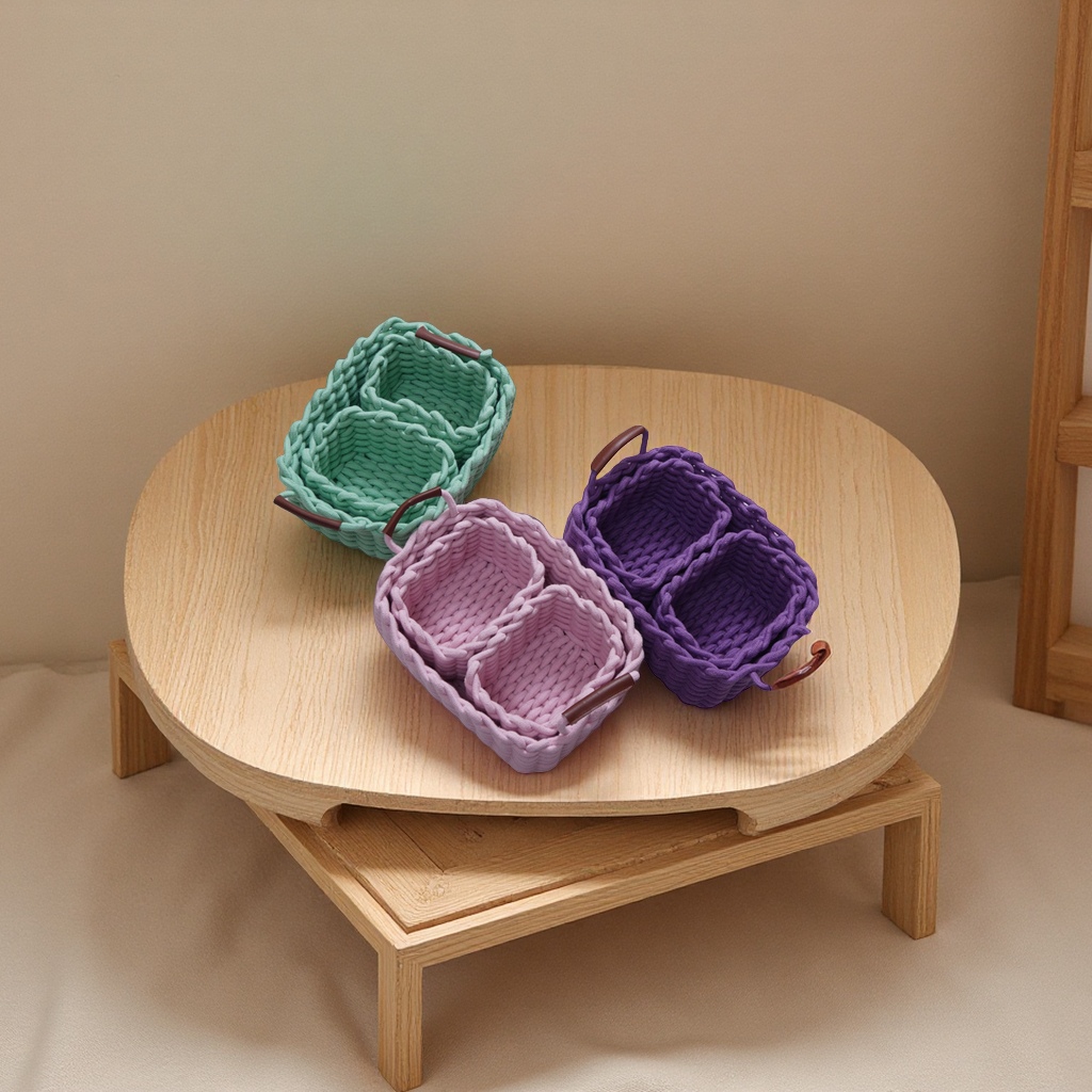 严选手工棉绳编织收纳篮多功能整理筐简约零食玩具收纳箱民间工艺品竹编工艺品礼品跨境热销详情图5