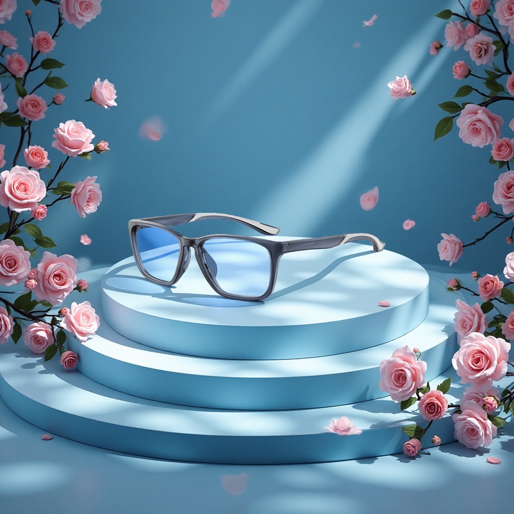 K503-09时尚潮流眼镜男女通用高清防蓝光镜片轻盈舒适配镜架