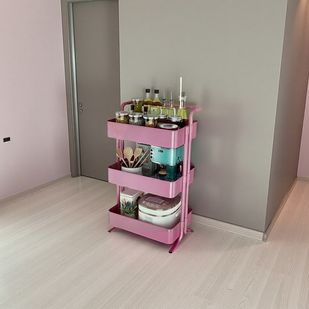 多层收纳置物篮可移动推车零食书本整理小推车家用储物车