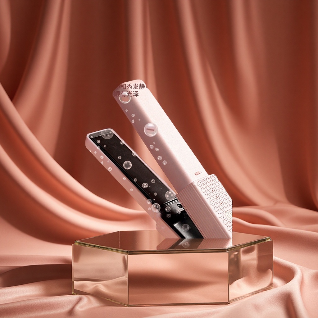 Cross-Border Radio Clamps, Usb Charging, Straightening Hair, Curling Irons, Dual-Purpose Straightening Clips, Bangs, Hair Clamping Wonder, Plastic Plates, Rolled Rubber And Plastic Materials Specification drawing