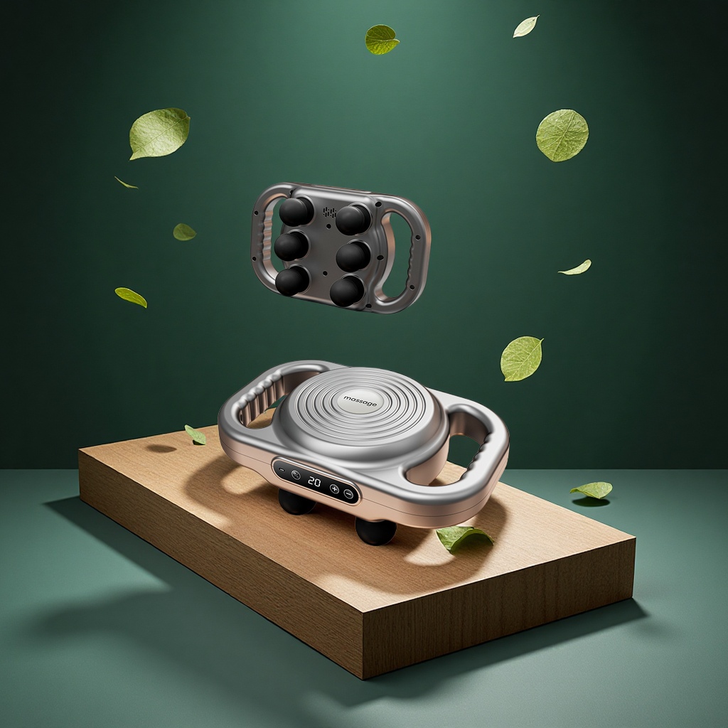 Six-Head Fascia Gun Muscle Massager, Multi-Head Relaxation, Multi-Functional Massage Wonder For Men And Women's Waist, Back, Legs, Neck And Whole Body, Household Appliance