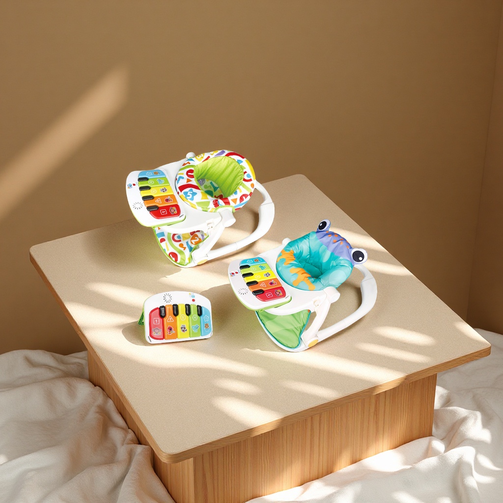 Cross-border best-selling baby folding seats, 0-1-year-old baby soothing music jumping fitness frames, portable mother and baby products, strollers, cribs, backrest seats details Picture