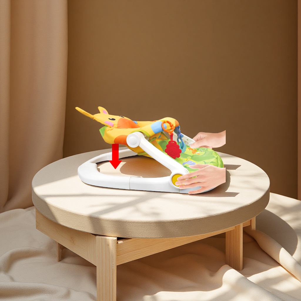 Cross-border best-selling baby folding seats, 0-1-year-old baby soothing music jumping fitness frames, portable mother and baby products, strollers, cribs, backrest seats Specification image