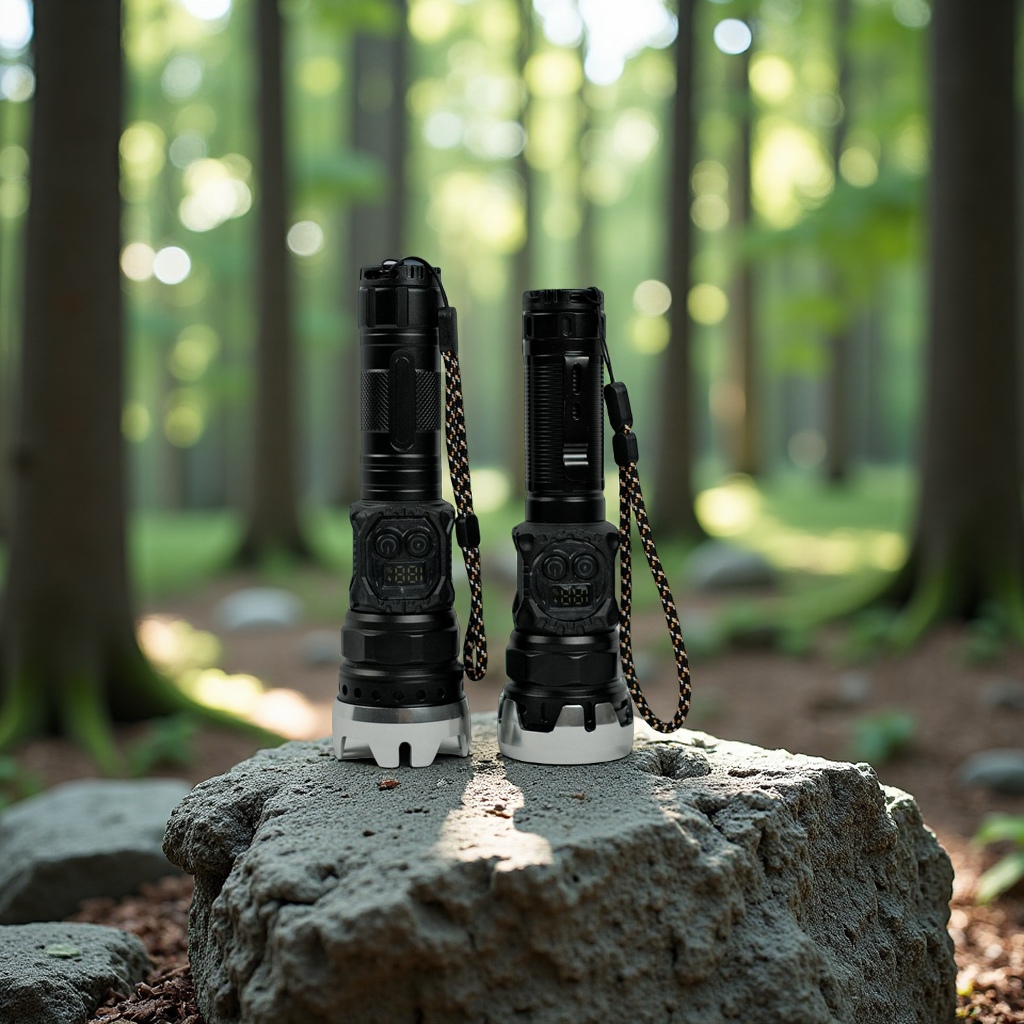 White laser LED flashlight, 750 lumens strong light charging, multi-functional outdoor long-range portable window-breaking lighting flashlight Item Picture