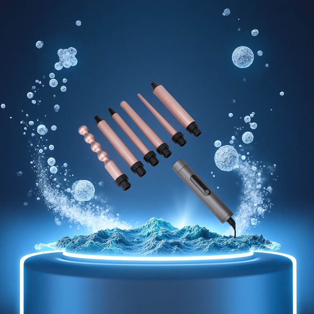 Cross-Border Multi-Functional Six-In-One Large Curling Iron, Negative Ions Do Not Harm Hair, Hair Curling Wonder, Factory Hair Straightener, Personal Care Appliance Application Scenario