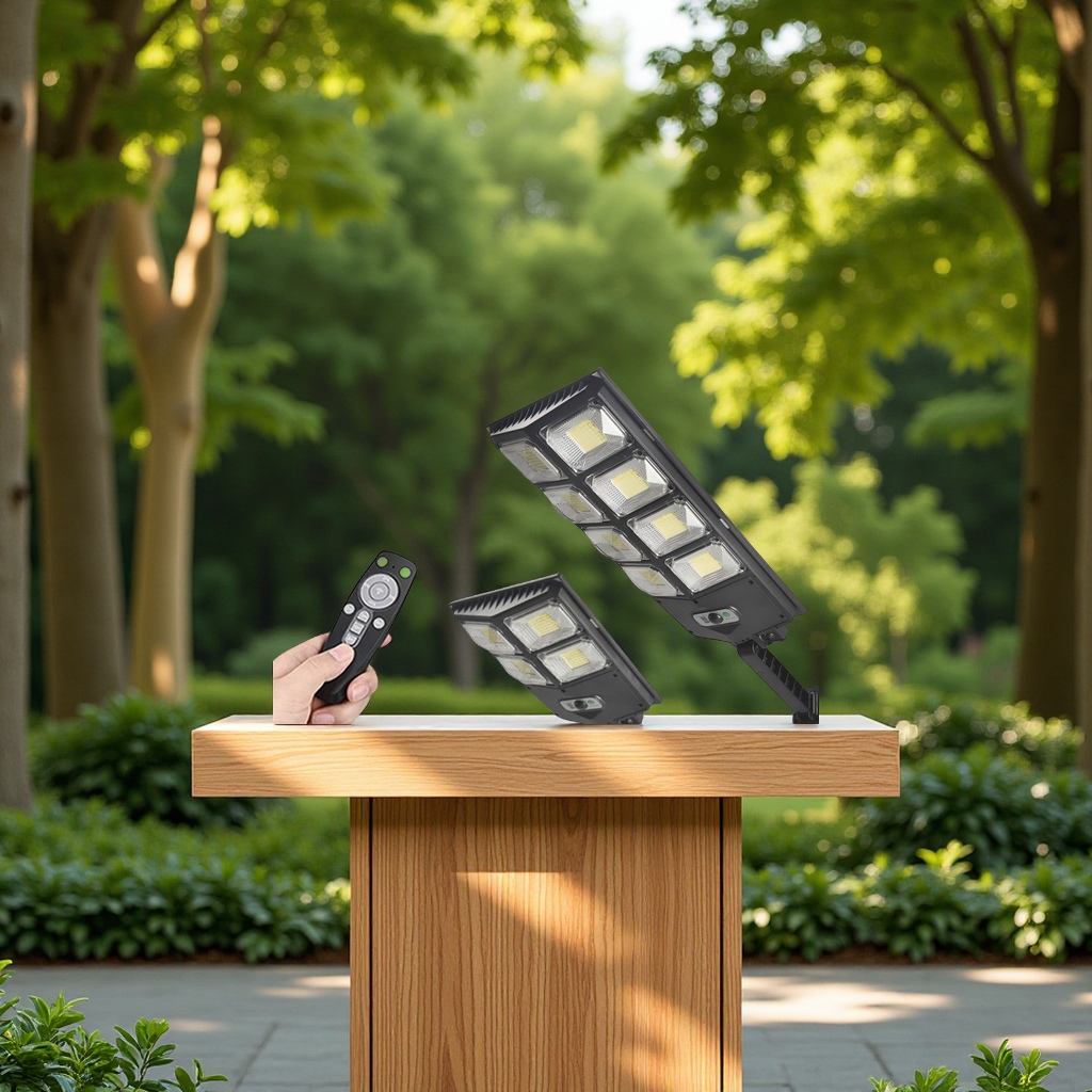 Integrated sensor courtyard lamp, night market outdoor lighting lamp, solar double-row small street lamp, new type of lighting equipment for new rural areas