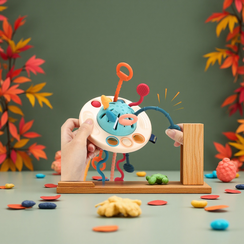 Fun Lala Sensory Development Toy Silicone Finger Flying saucer Children's educational game Lala Finger Training toy