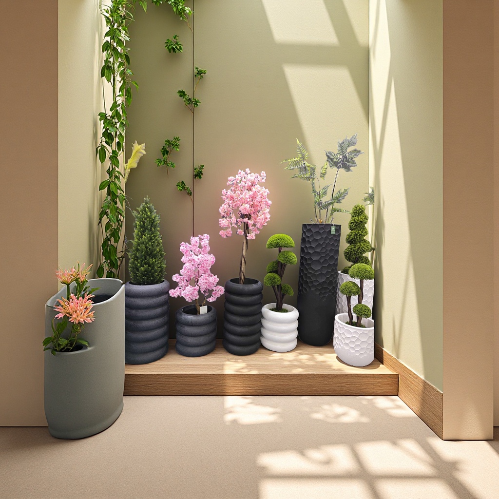 Green plant potted plants, aluminum cans, small home decorations, succulent plants, and creative green ornaments