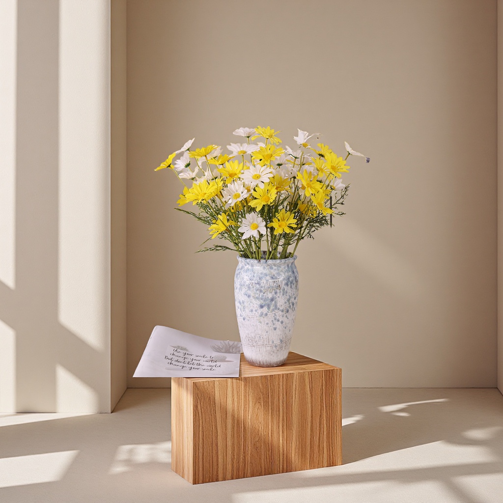 荷兰菊洋甘菊小雏菊波斯菊仿真手捧花婚庆家居装饰批发多头花艺摆设