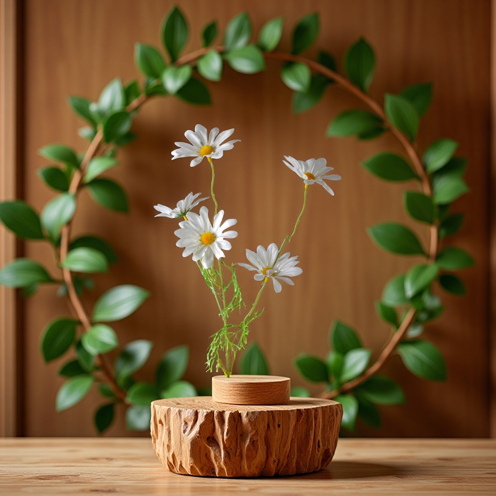 五头小雏菊洋甘菊波斯菊荷兰菊仿真花束野菊婚庆家居装饰摆件绢花白底实物图