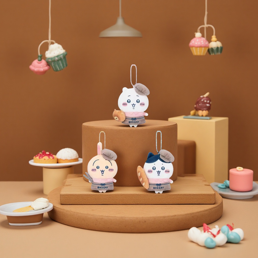 Chiikawa吉伊卡哇乌萨奇面包店毛绒公仔挂件玩偶包包小挂饰布艺玩具礼物