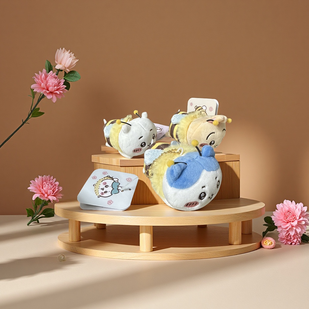Chiikawa自嘲熊吉伊卡哇乌萨奇蜜蜂款毛绒玩偶挂件可爱公仔包包饰品儿童玩具