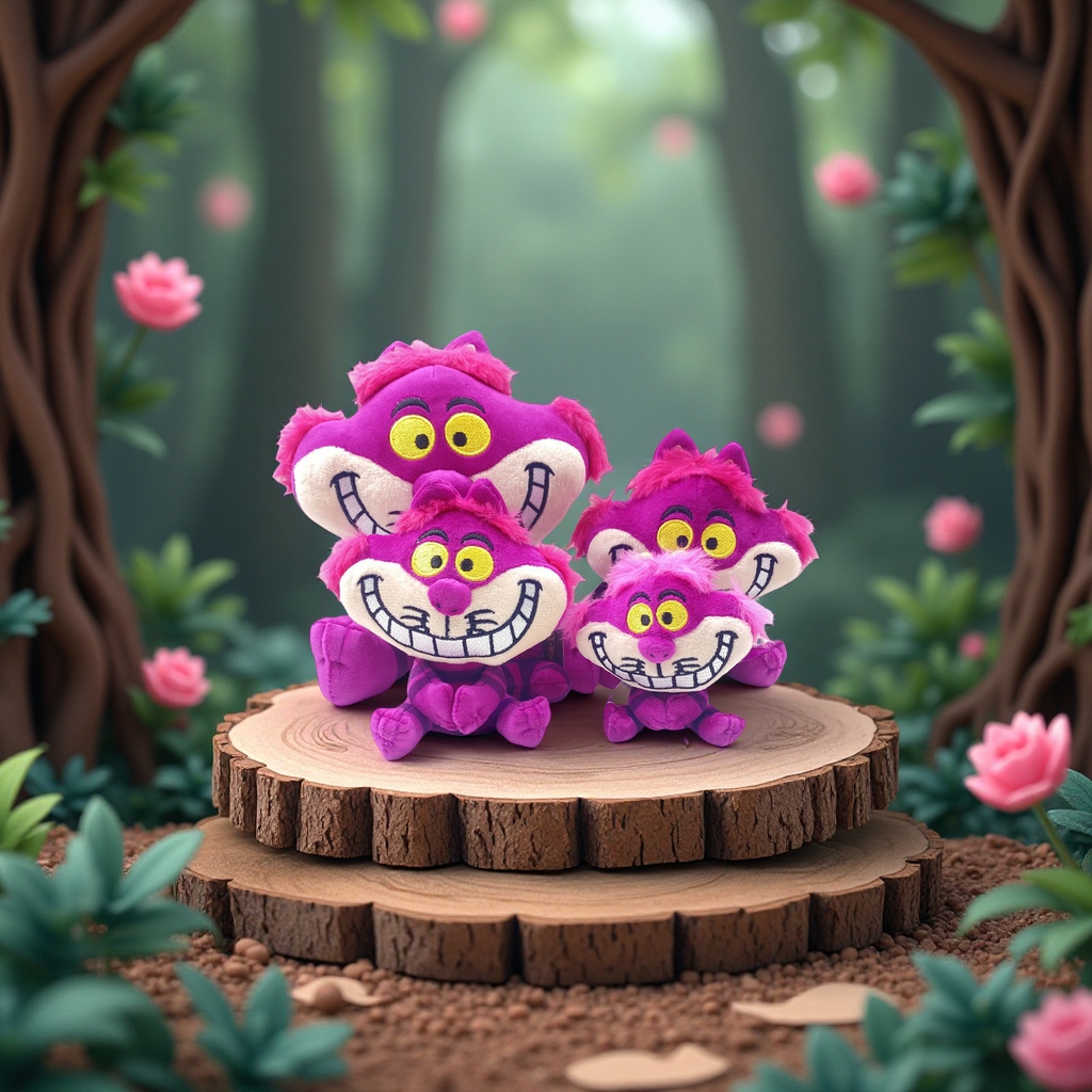 爱丽丝梦游仙境Alice妙妙猫紫郡猫卡通毛绒公仔挂件玩具娃娃可爱萌趣收藏品