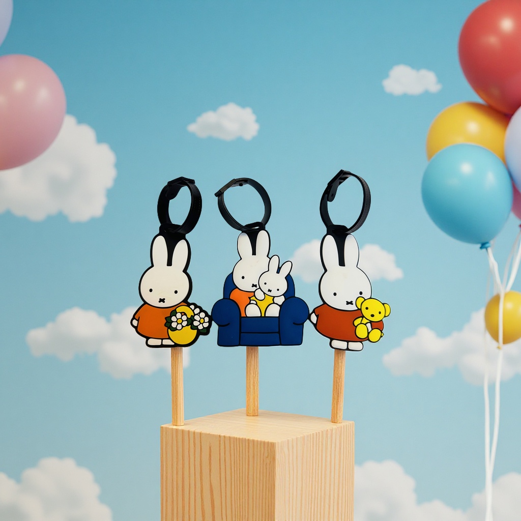 米菲兔卡通动漫行李牌旅行箱登机牌包包挂件可爱标识牌工艺品礼品