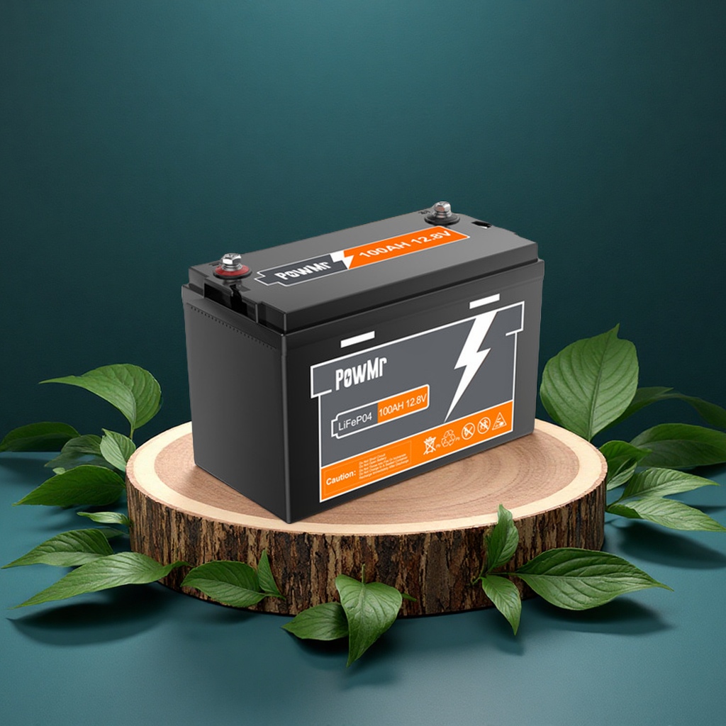 Powmr 12.8V100AH lithium iron phosphate battery power supply is suitable for cross-border applications. With multiple capacity options, it is a lithium battery for electrical and electronic use details Picture
