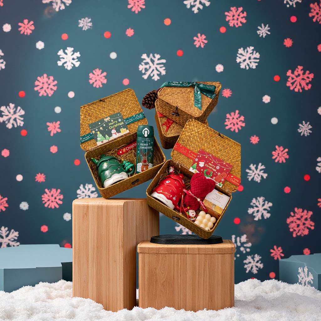 Children's kindergarten souvenir handbags, creative New Year and Christmas apple boxes, small gifts wholesale, festival gift boxes, office cultural festival supplies details Picture