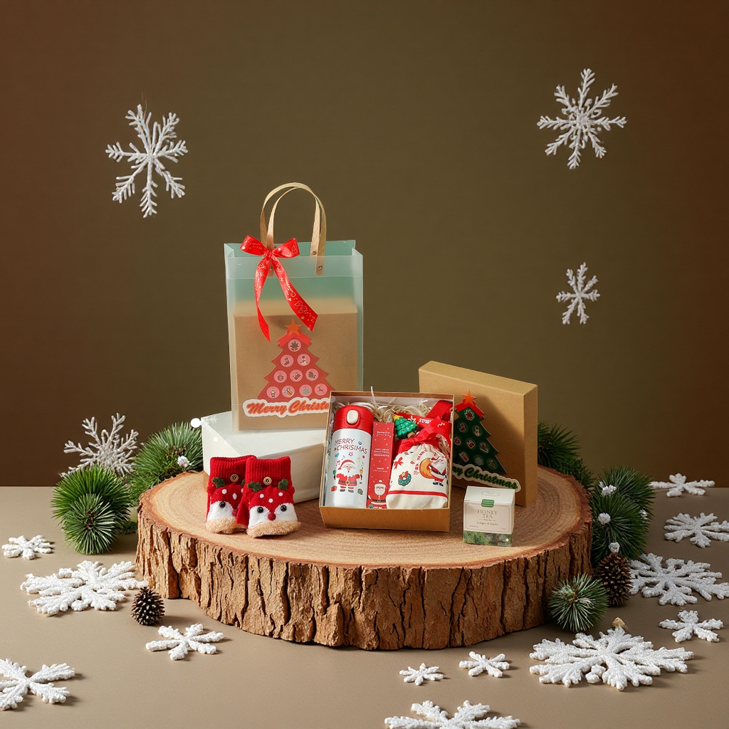 Kraft paper gift box, Christmas Eve gift bag, festival set, business souvenir, event casual gift packaging, daily gift packaging Application Scenario