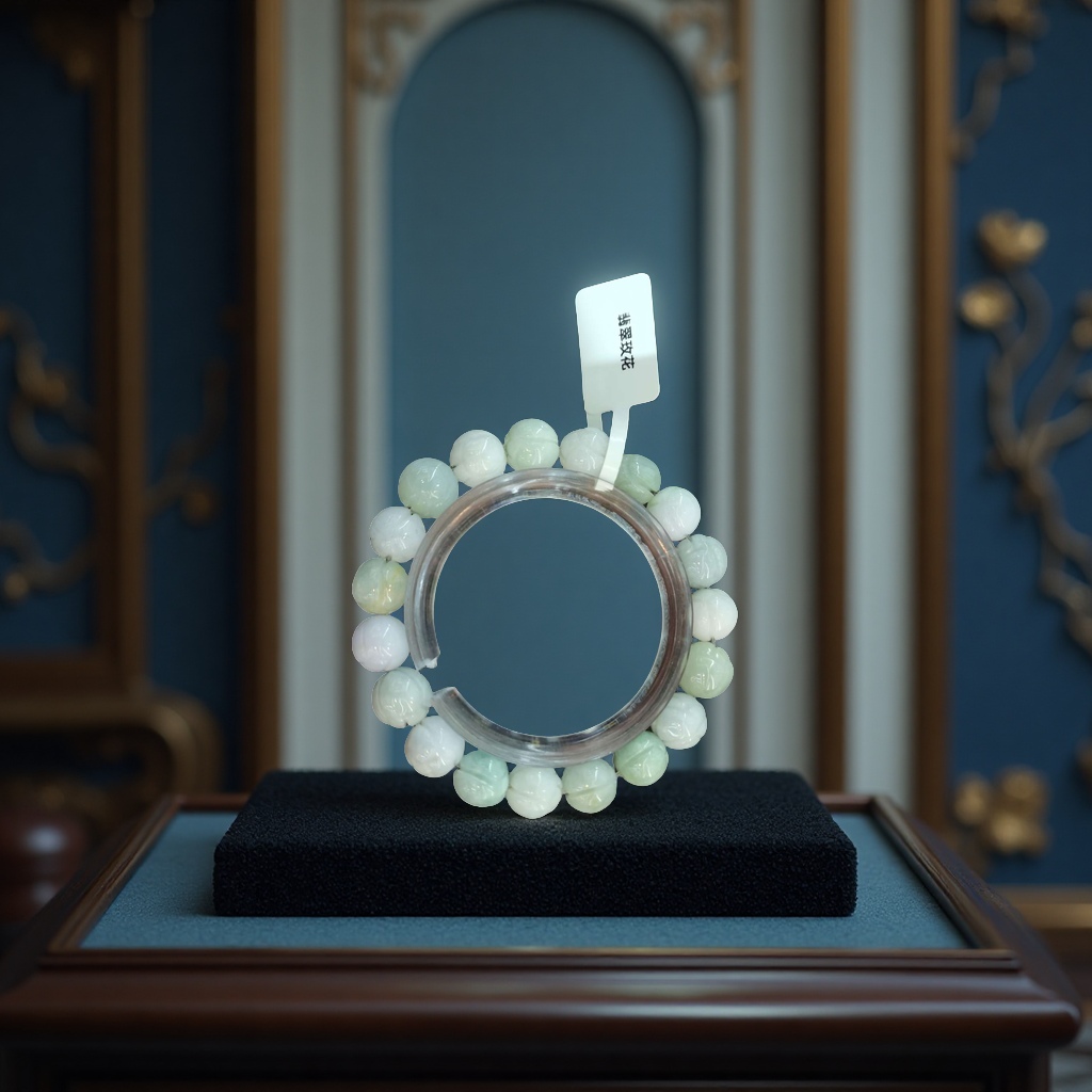 翡翠手链细节图