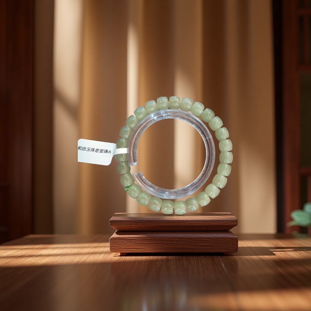 和田玉手链细节图