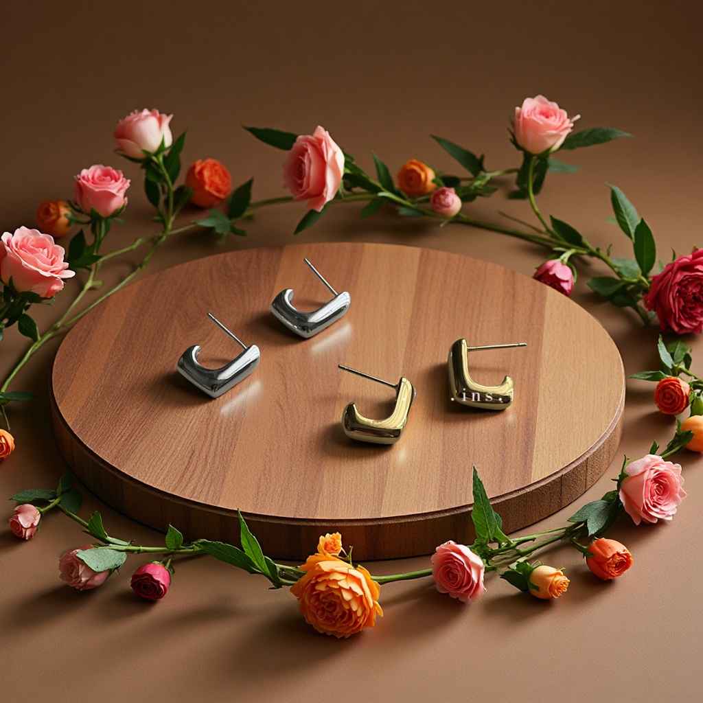 时尚简约金属耳环女气质百搭耳饰个性耳钉耳坠女款潮流耳饰品