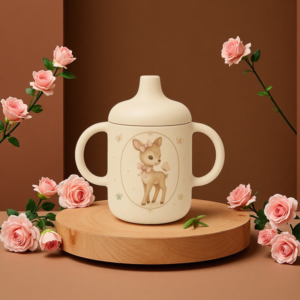 Silicone water cup with printing, anti-slip, shock-resistant, portable, creative and personalized customized water cup accessories Specification drawing
