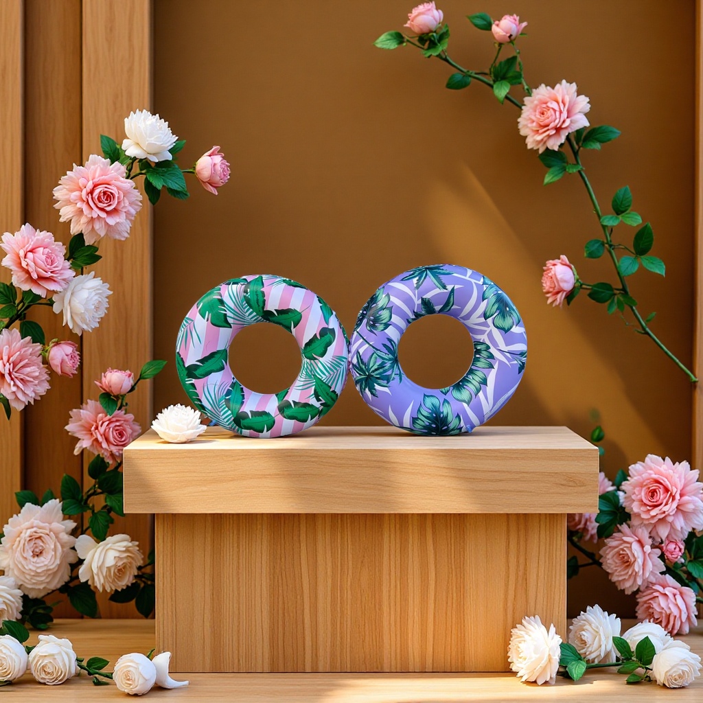 Children's leak-proof inflatable 90-centimeter safety explosion-proof thickened inflatable swimming ring, adult baby floating ring, a must-have in summer details Picture