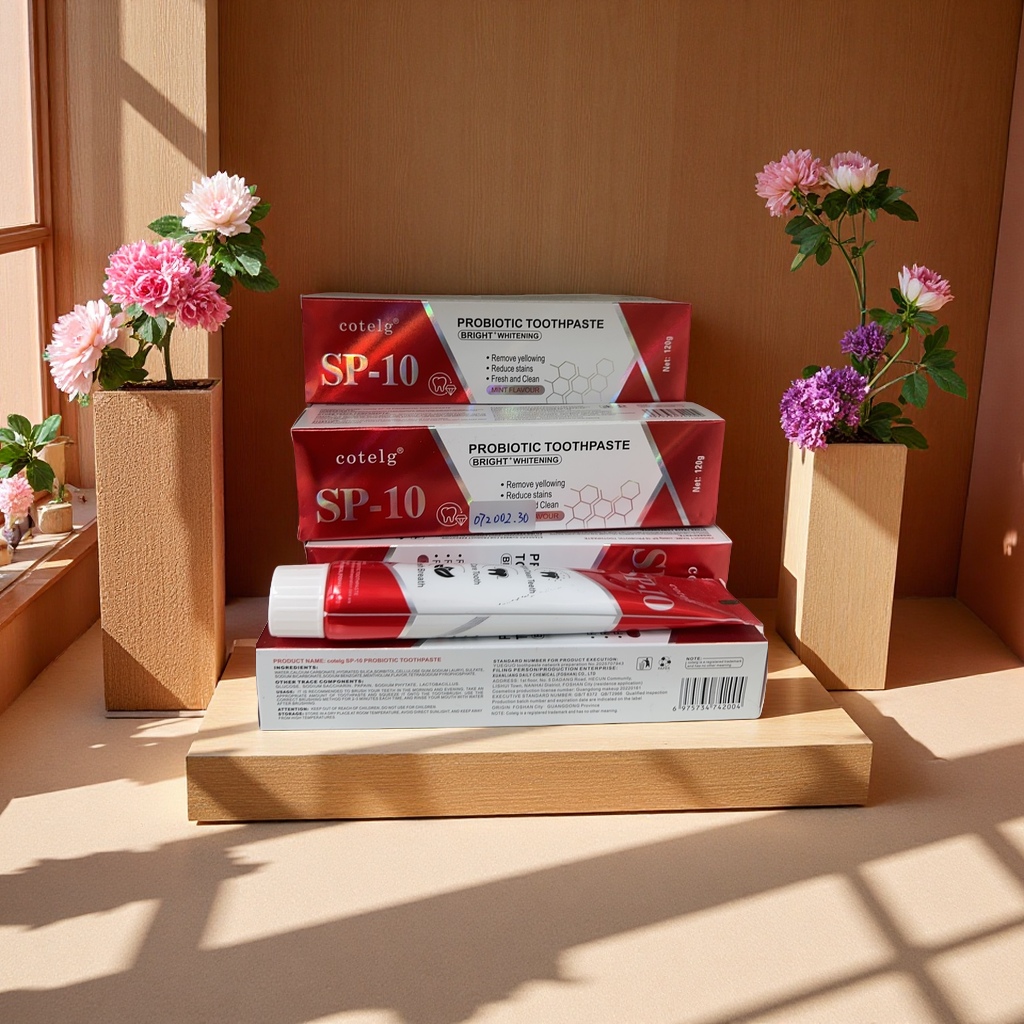 SP-10牙膏清新口气美白去黄牙齿护理180g天然配方适合敏感牙龈