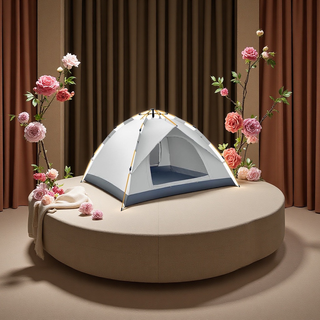 Outdoor tent, waterproof and windproof, double-layer portable camping tent, lightweight, durable and multi-functional tent