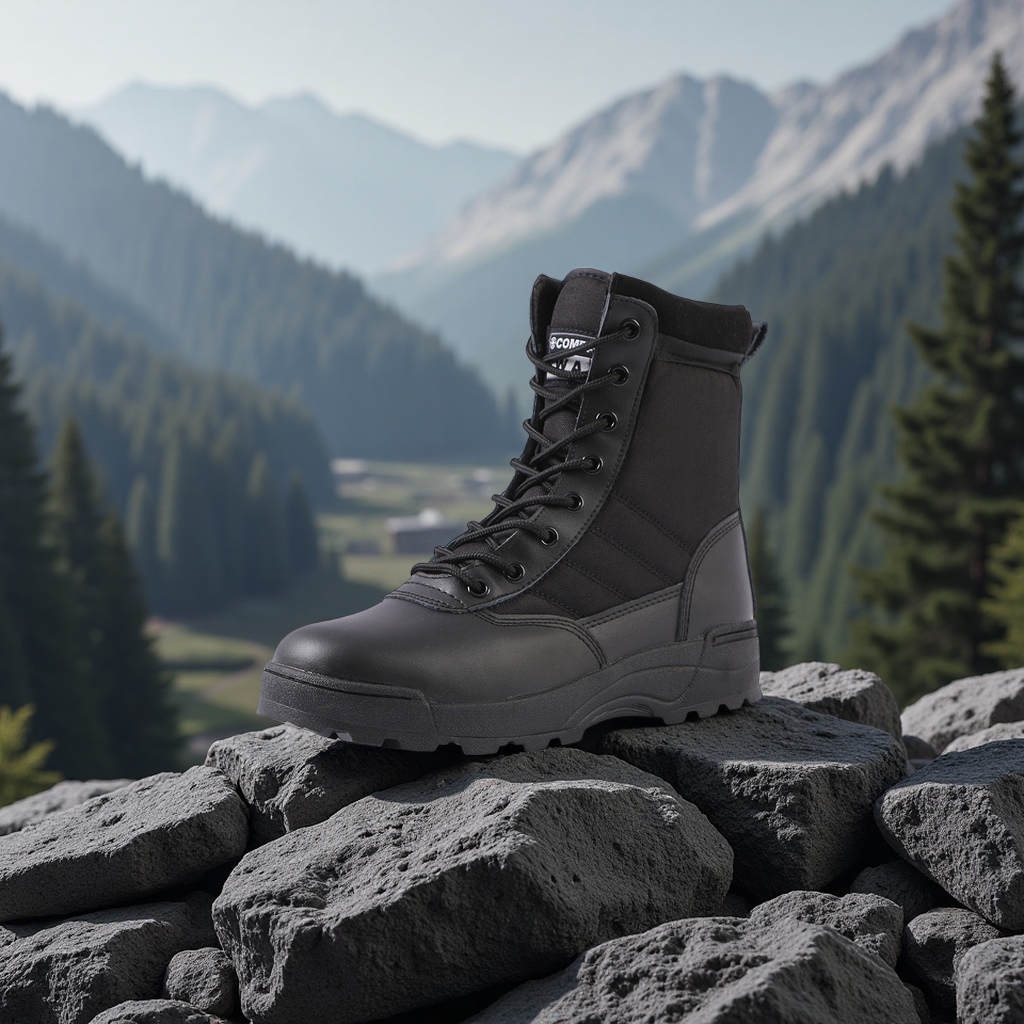 男靴厂家货源高帮战术靴户外作战防踢防撞登山鞋男女通用运动军靴军靴男户外战术服军靴