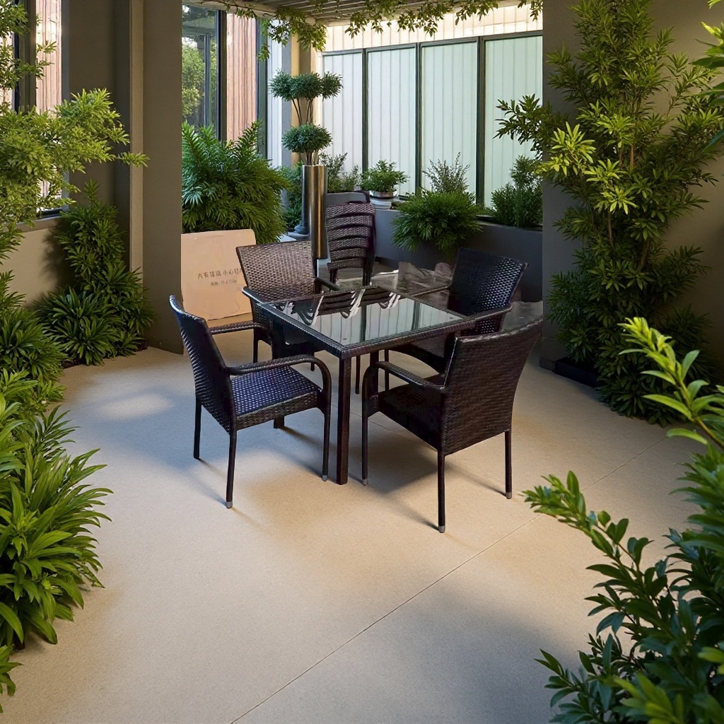 户外金属桌椅实物图