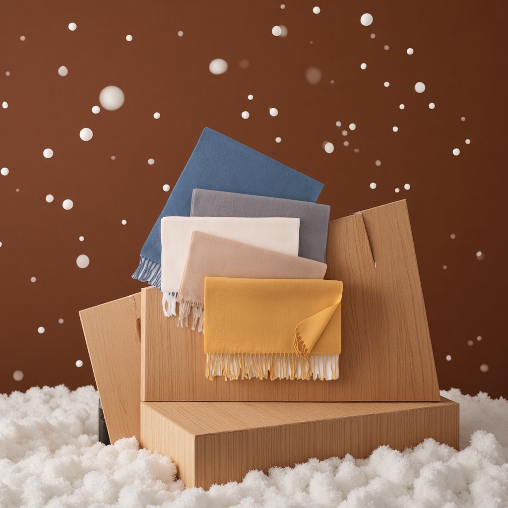 韩系纯色围巾秋冬高级感仿羊绒披肩女士百搭氛围感女款批发服装配饰