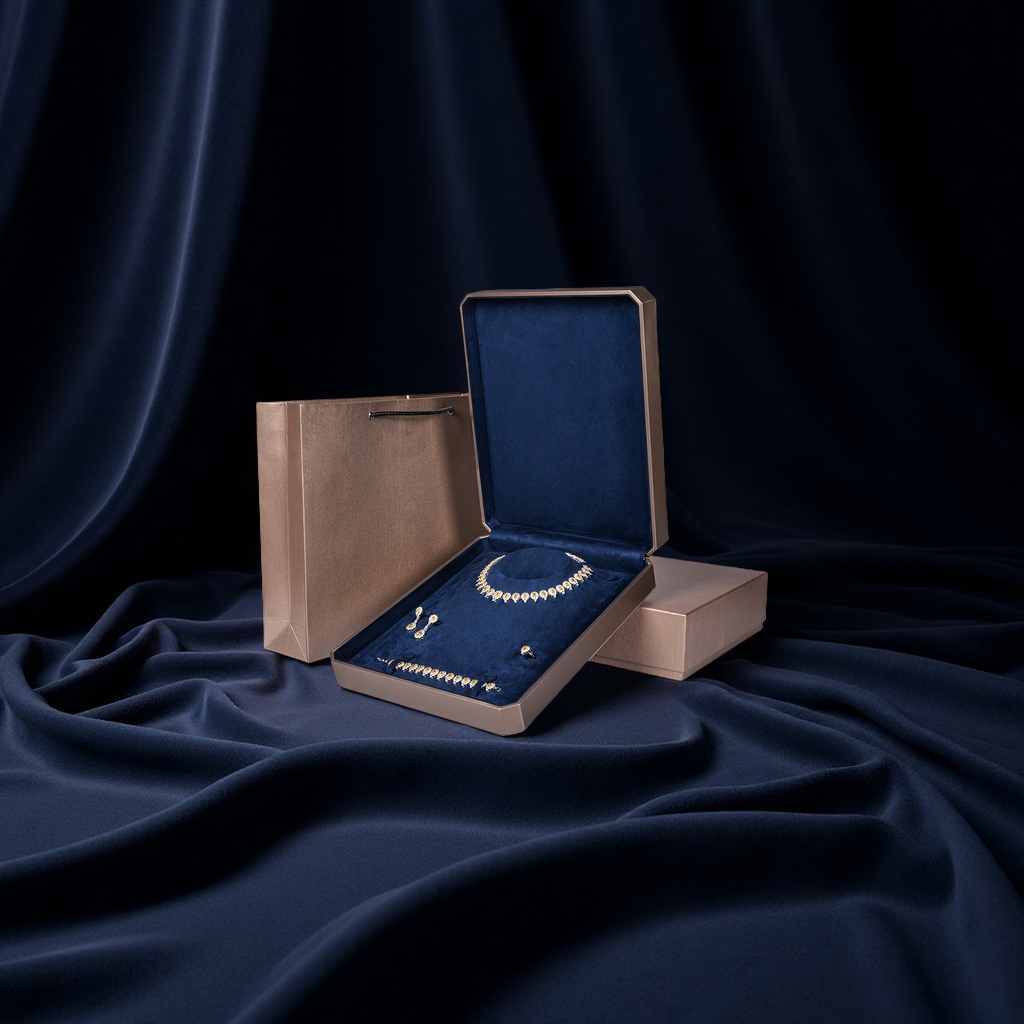 高档PU皮超纤手链手镯吊坠耳钉戒指项链套装豪华珠宝首饰礼盒工艺品创意礼品